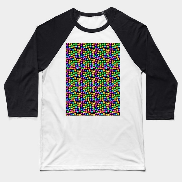 Cheerful Dots Baseball T-Shirt by Amanda1775